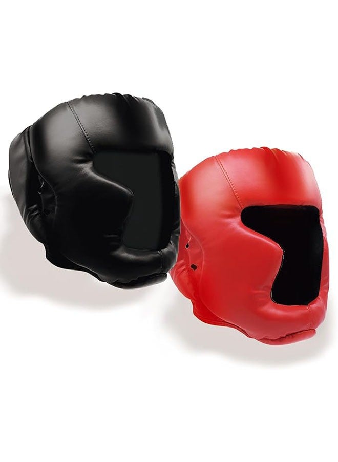 DAREU Black Boxing Headgear – Adjustable Protective Sparring Helmet for Boxing, MMA, Taekwondo, Muay Thai – One Size Fits All  - Image 2