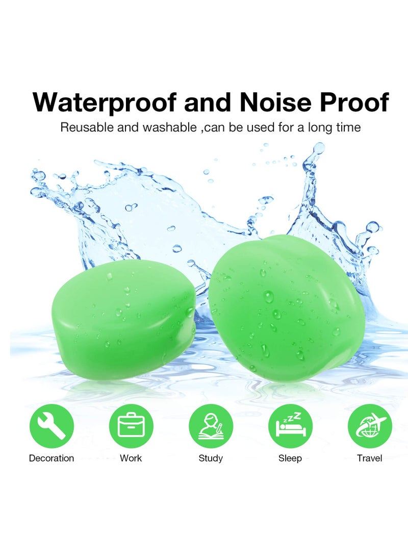 Excefore - 18 Pairs Ear Plugs for Sleeping Soft Reusable Moldable Silicone Earplugs Noise Cancelling Earplugs Sound Blocking Ear Plugs with Case for Swimming - Image 1