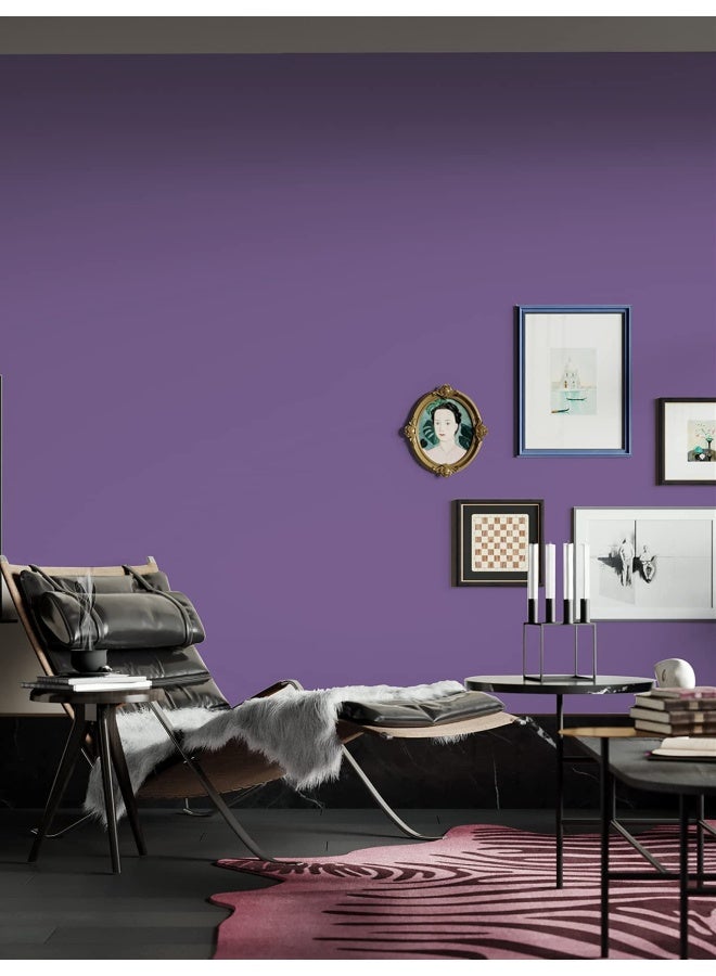 Dimoon Wallpaper 78.7 Inch X17.7 Inch Purple Peel And Stick Wallpaper Waterproof Wallpaper Removable Purple Contact Paper Solid Pure Purple  - Image 3