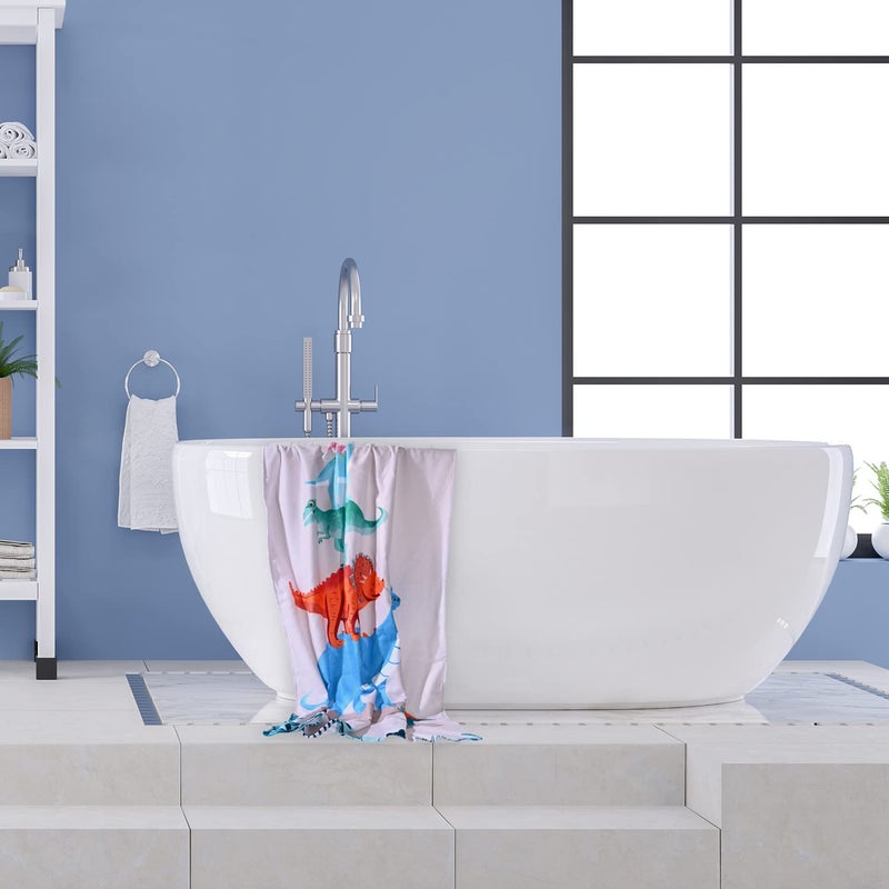 LIVILAN Small Dinosaur Beach Towel for Kids, 24â€x48â€, Microfiber, Quick Dry, Sand Free, Lightweight, Thin, Perfect for Girls, Boys, Bath, Swim, Shower, Unique Dinosaur Gifts and Decorations - Image 4