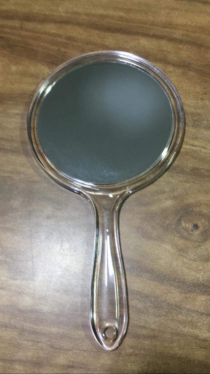 Victor Enterprises Victor Enterprises Two Way Plastic Handle 5 Inch Round Shape Mirror Clear - Image 1