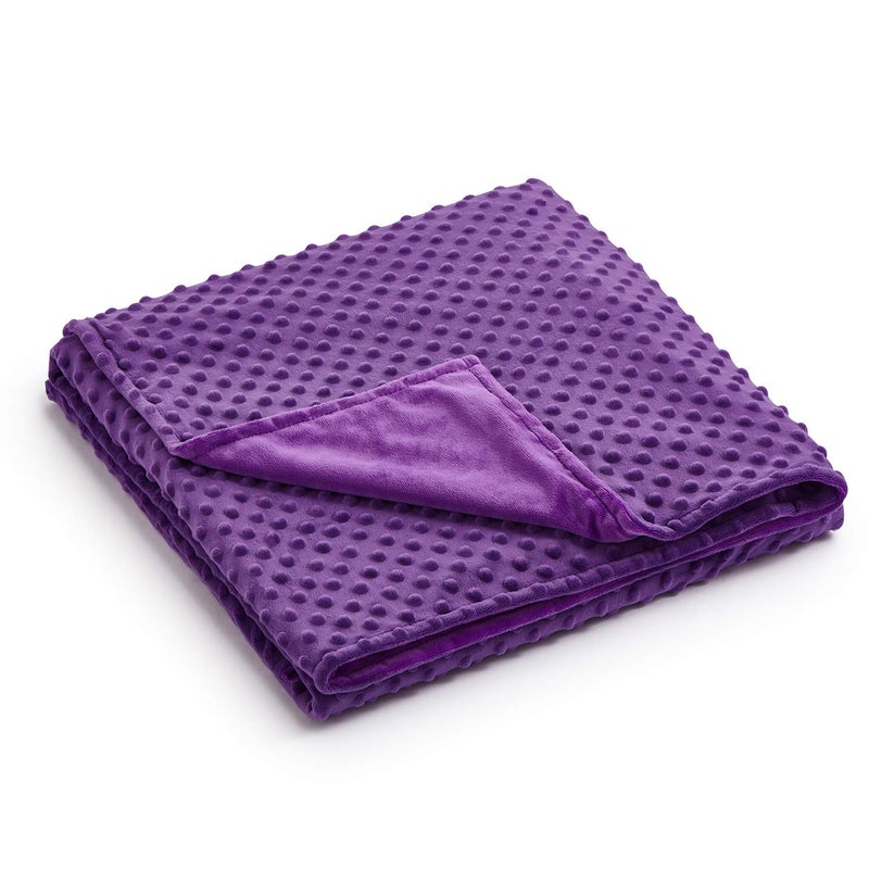 RelaxBlanket 60x80 Duvet Cover for Weighted Blanket  Premium Super Soft Minky Dot  Purple