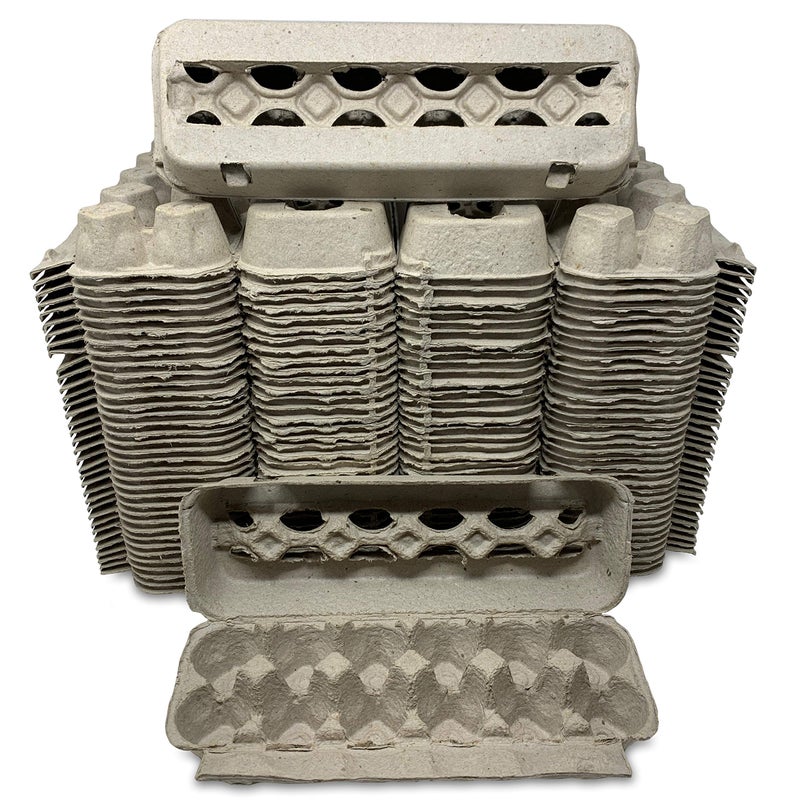 Cackle Hatchery Cackle Hatchery Vented Paper Pulp Egg Cartons Holds 1 Dozen Chicken Eggs 72 Pack 