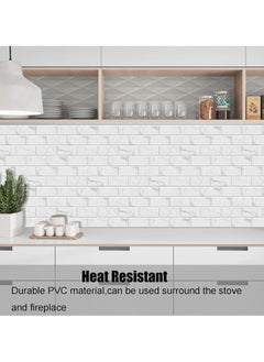 RATSAW 3D Wall Panels Peel and Stick Wallpaper 12PCS 30 x 15cm Wall Tiles Self Adhesive Waterproof Wall Sticker Brick Wallpaper Decorative Tiles Stickers for Kitchen Bathroom Wall Decor  - Image 3