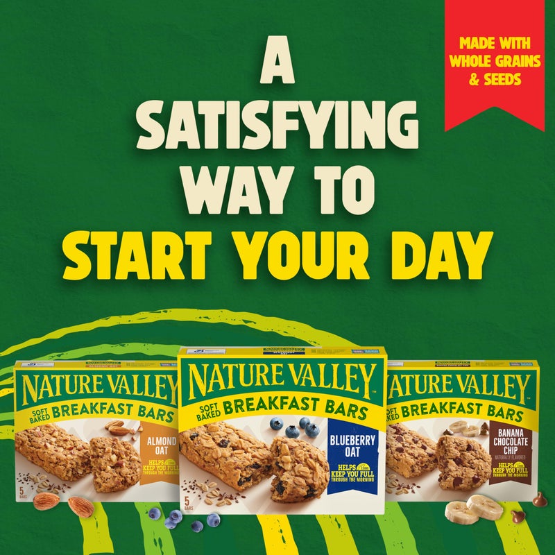Nature Valley بار الإفطار الناعم من ناتشر فالي، توت أزرق وشوفان، وجبات خفيفة صباحية، 5 بار، 8.85 أونصة - Image 5