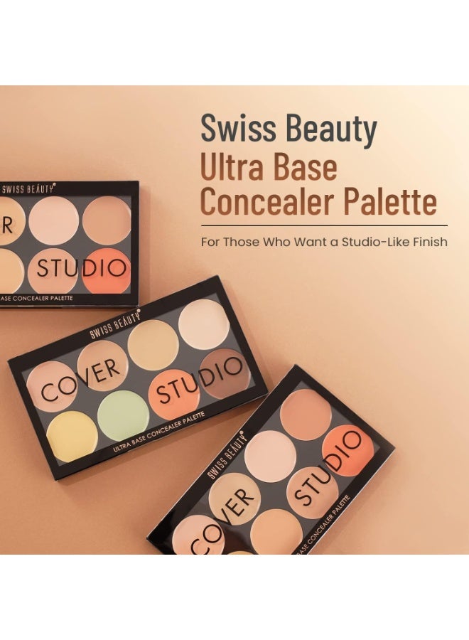 Swiss Beauty Ultra Base Concealer Palette | Light Weight Multi-Purpose Concealer Color Corrector Palette | Shade-01,19G - Image 3