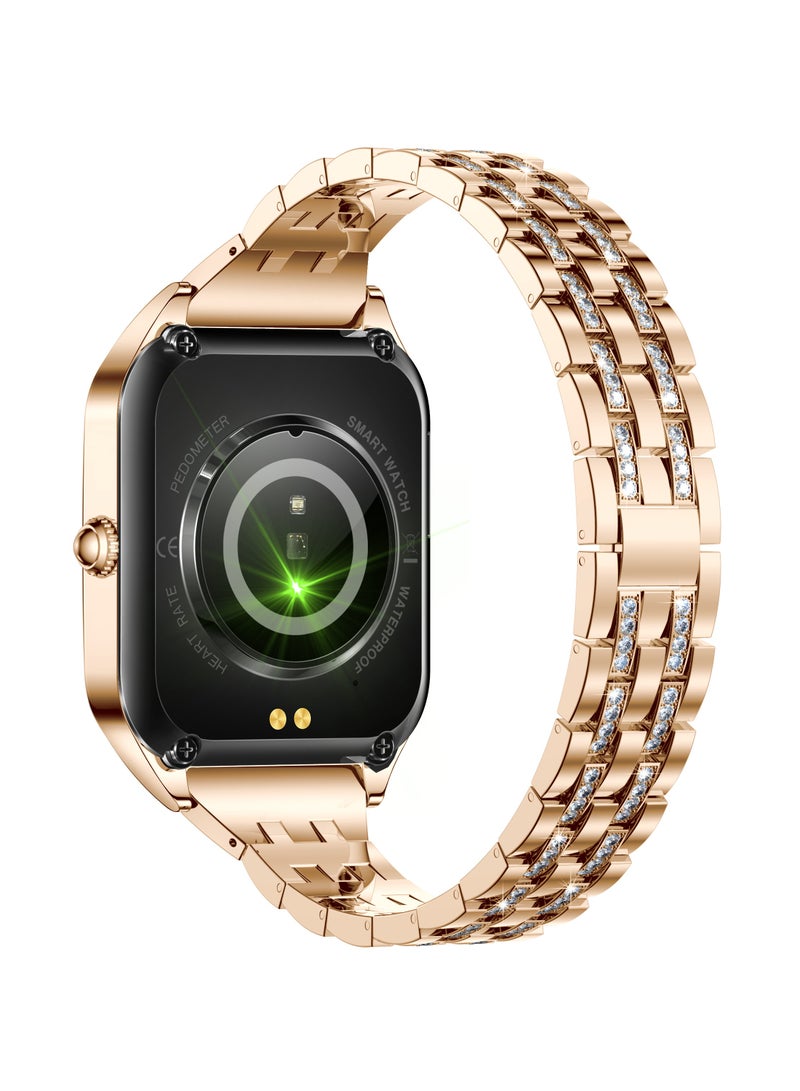 LIGE Exquisite Luxury Ladies Smartwatches Elegant Big battery Multi-functional Monitoring for Women Metal Rose Gold - Image 2