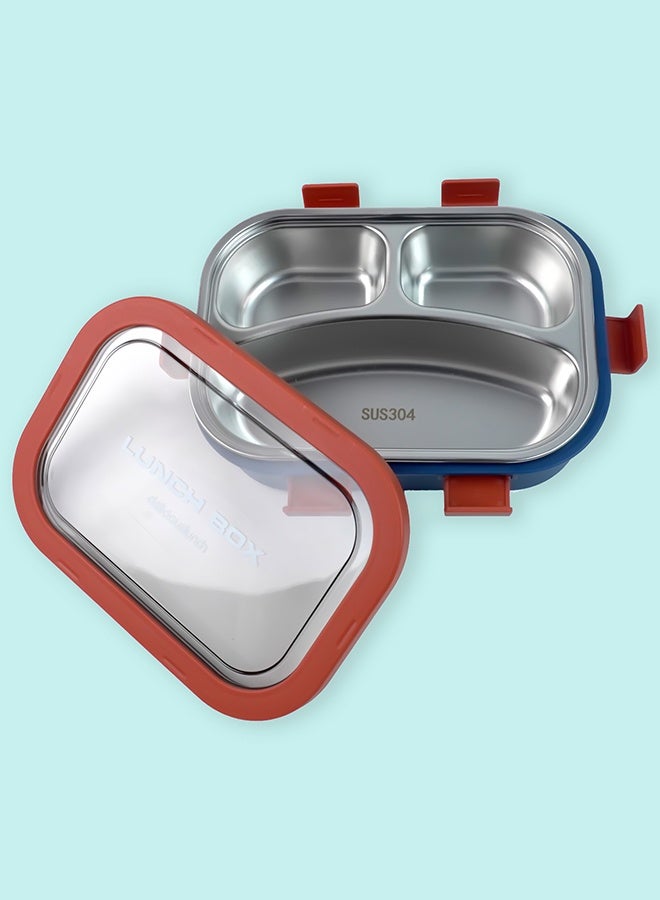 LITTLE SURPRISE BOX Little Surprise Box,Solid Navy & Orange Stainless Steel Lunch Box For Kids & Adults - Image 3