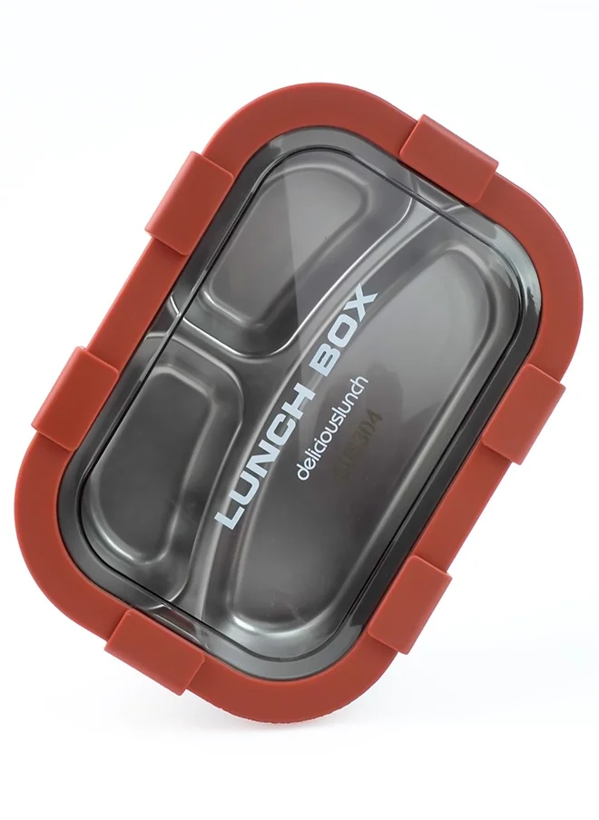 صندوق المفاجآت الصغيرة Little Surprise Box,Solid Navy & Orange Stainless Steel Lunch Box For Kids & Adults