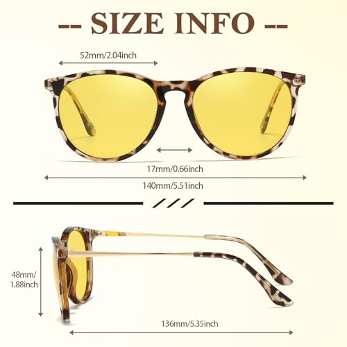 FIMILU Night Driving Glasses for Women Men, Polarized Night Vision Glasses Reduce Glare for Night 8859 - Image 5