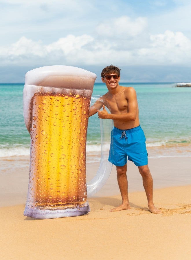 Poolcandy Giant Inflatable Beer Mug Pool Raft. Ultra Bright Realistic Graphics. (PoolCandy Inflatable X-Large Beer Mug Pool Raft) - Image 3