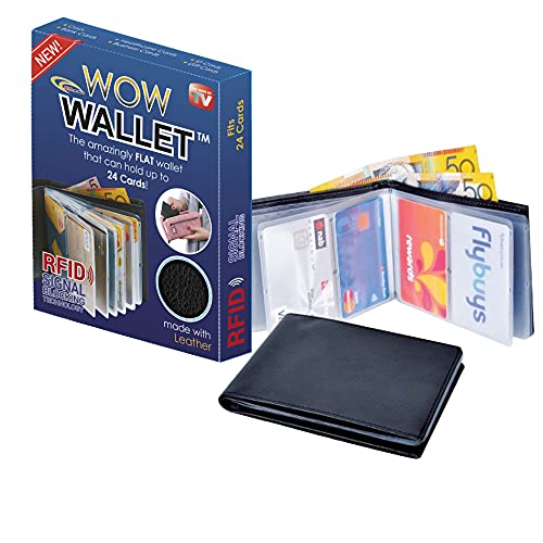 ALLmuis Amazing Men and Women Slim Leather wonder Wow Wallet - Credit Card Protector - RFID Blocking Case - Image 1
