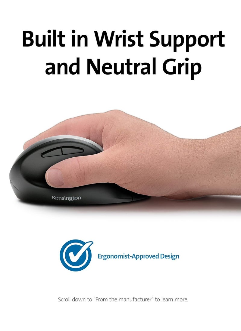Kensington - Pro Fit Ergonomic Wireless Mouse Made from 60% Post-Consumer Recycled Content (PCR) Eco-Friendly - Image 1