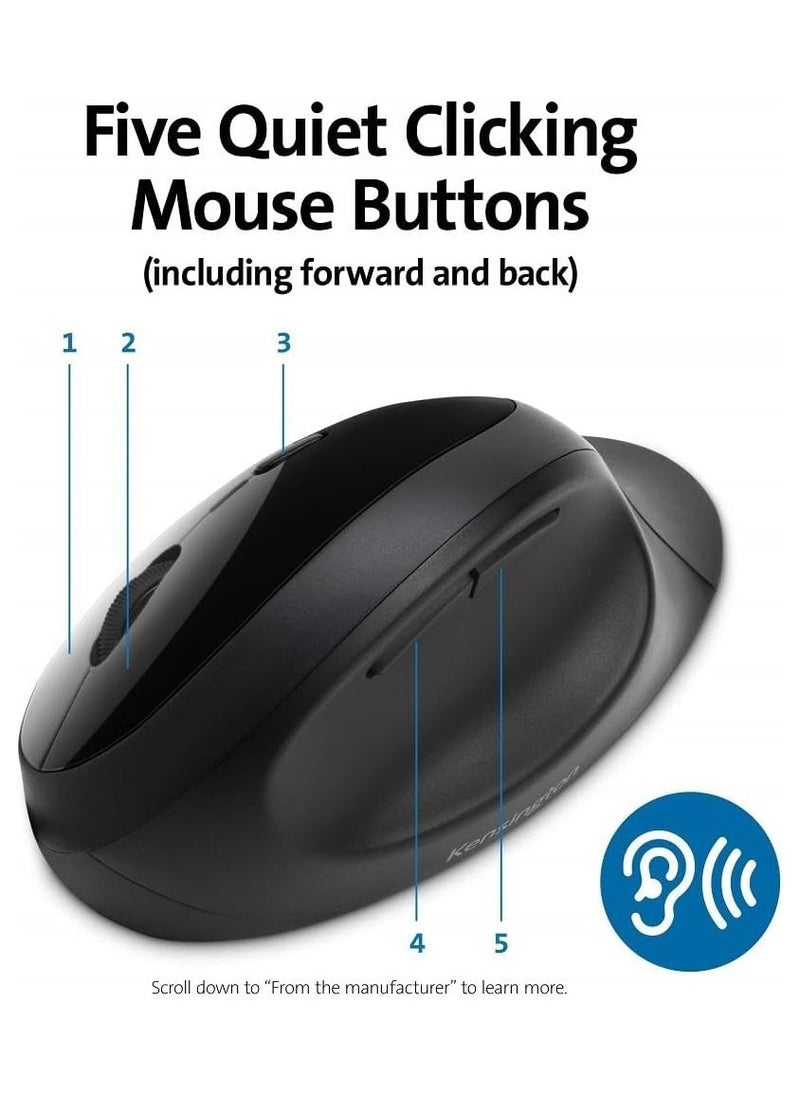 Kensington Pro Fit Ergonomic Wireless Mouse Made from 60% Post-Consumer Recycled Content (PCR) Eco-Friendly  - Image 4