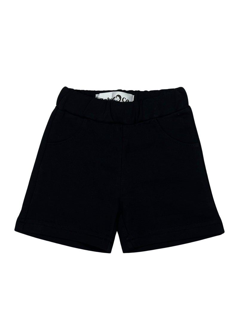 Baby Co. - Black and Light Grey Cotton Shorts (2 Pack) - Image 1
