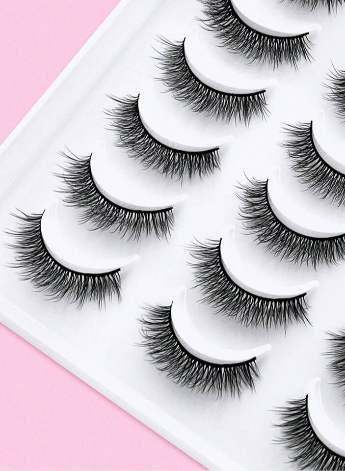 Shein 20 Pairs of Manga Faux Fur Cat Eye Lashes, Simple Natural-Looking Lashes, Full, Thick, Soft, Lightweight, and Reusable False Eyelashes - Image 4