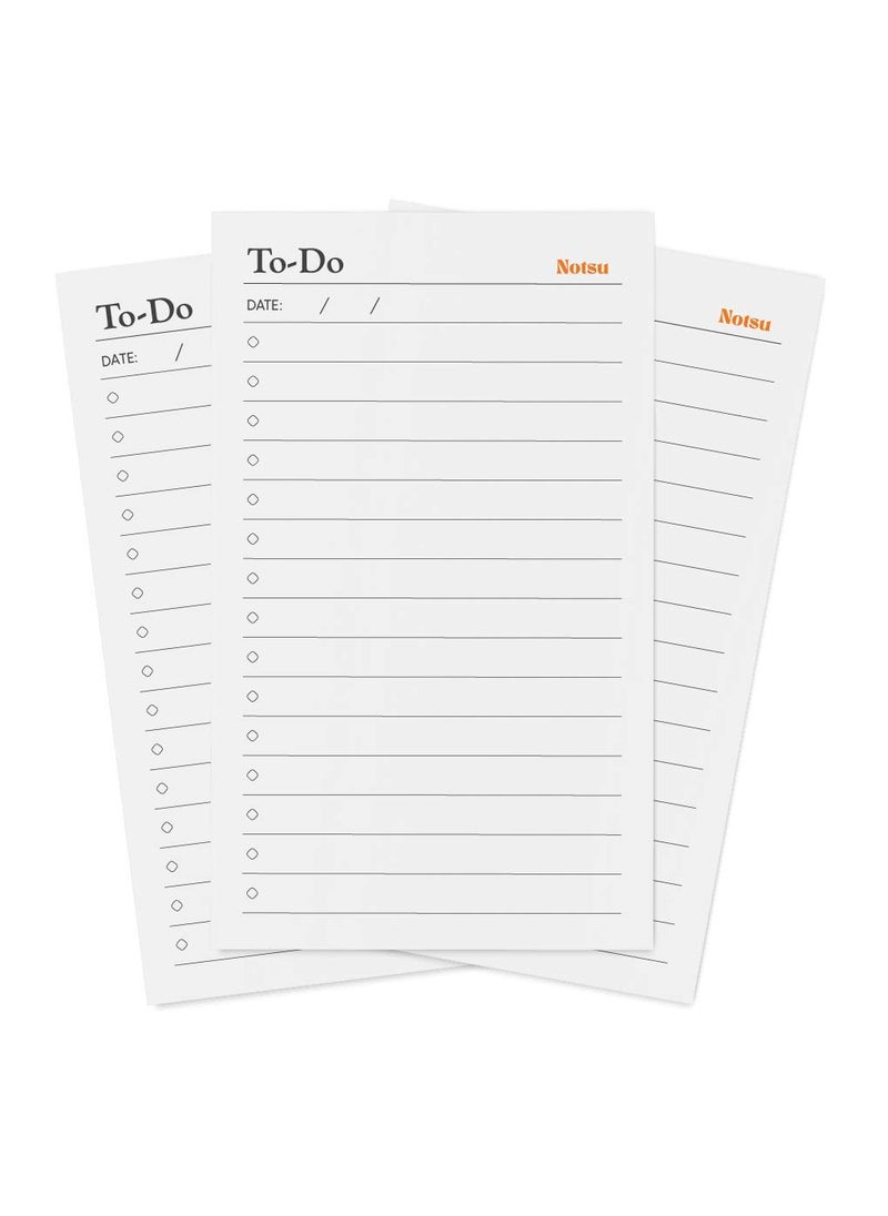 Notsu Notsu To Do List Grid Index Card Box 3x5 Set | 50 Task Planner Vertical Notecards with Index Card Holder Case  - Image 1