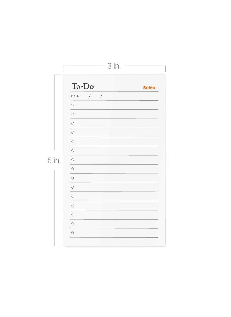 Notsu Notsu To Do List Grid Index Card Box 3x5 Set | 50 Task Planner Vertical Notecards with Index Card Holder Case  - Image 3