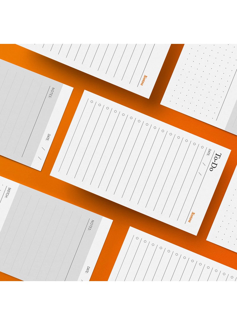 Notsu Notsu To Do List Grid Index Card Box 3x5 Set | 50 Task Planner Vertical Notecards with Index Card Holder Case  - Image 5