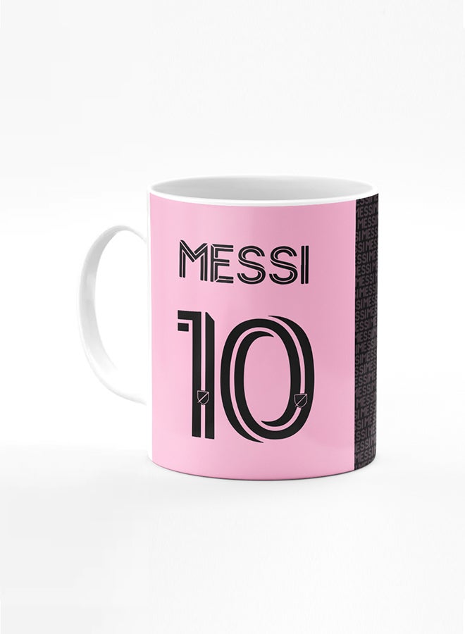 Stylizedd Designer Printed Coffee Mug with Heavy Duty Handle 11oz Ceramic Personalised Gift Mugs Cup- Football Messi Jersey no 10 Design F  - Image 1