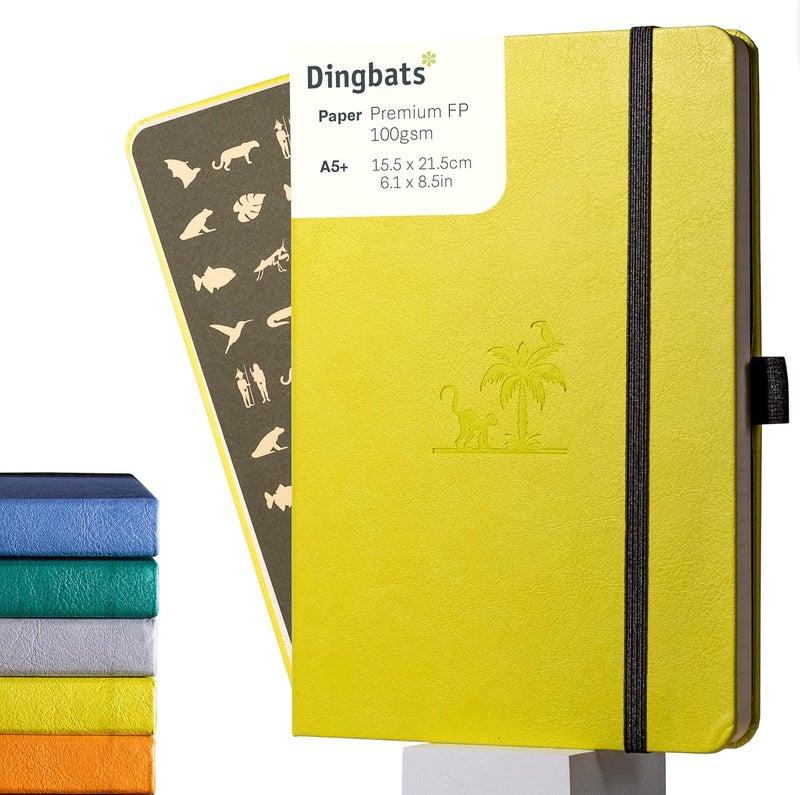 Dingbats* Notebooks دينغباتس* إيرث A5+ لايم ياسوني دفتر - منقط داخل وخارج المباني - Image 1