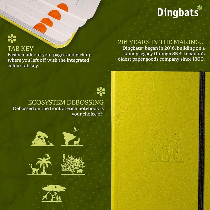 Dingbats* Notebooks دينغباتس* إيرث A5+ لايم ياسوني دفتر - منقط داخل وخارج المباني - Image 2