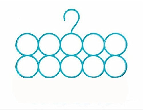 Mayatra's مجموعة مايتر من حلقتين بلاستيك دائريتين 10 لتعليق الأوشحة، الشالات، الربطات، الأحزمة، ملحقات خزانة تنظيم الملابس (اللون حسب المتوفر) - Image 5