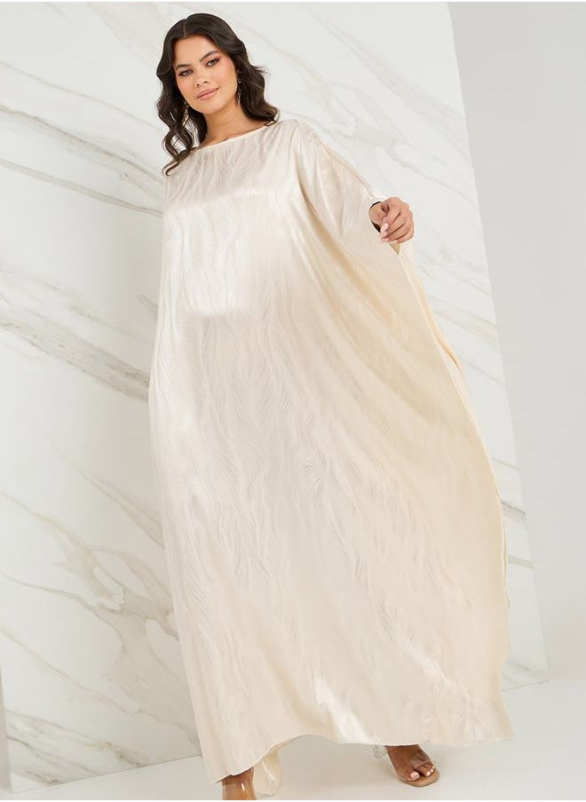 Styli - Satin Jacquard Kaftan - Image 1