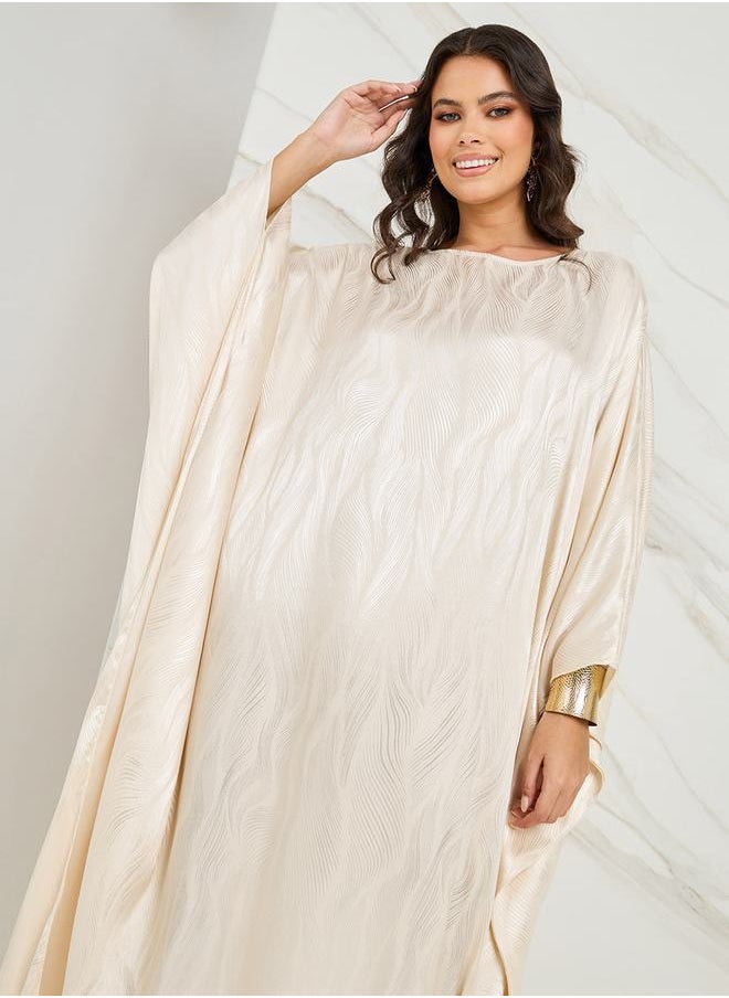Styli - Satin Jacquard Kaftan - Image 1