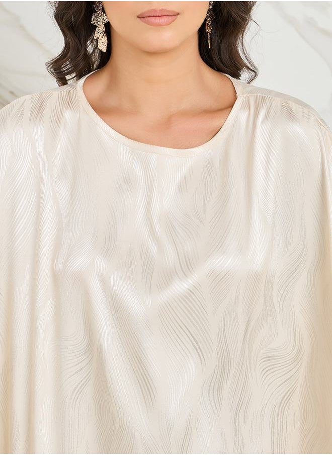 Styli - Satin Jacquard Kaftan - Image 1