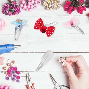 Ghelonadi 10pcs 48cm Silver Unisex No Slip Metal Snap Hair Clips Simple Style Leaf Shape All Hair Types Wedding Occasion Girls Ages 6 - Image 4