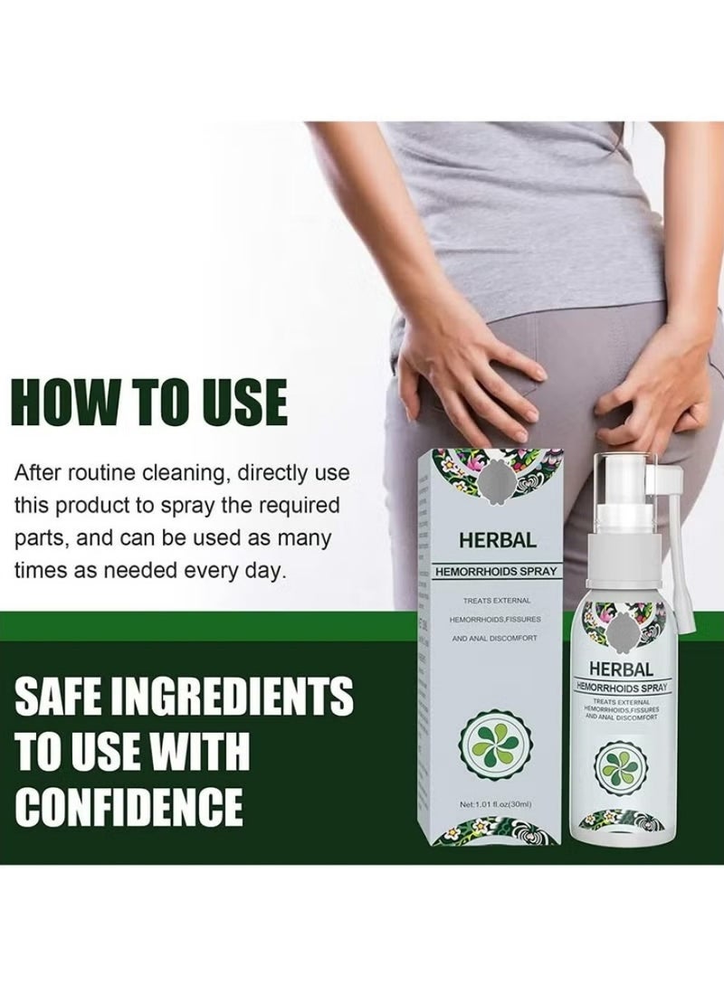 EELHOE Fast-Acting Herbal Hemorrhoid Spray Natural Soothing Relief 30ml - Image 4