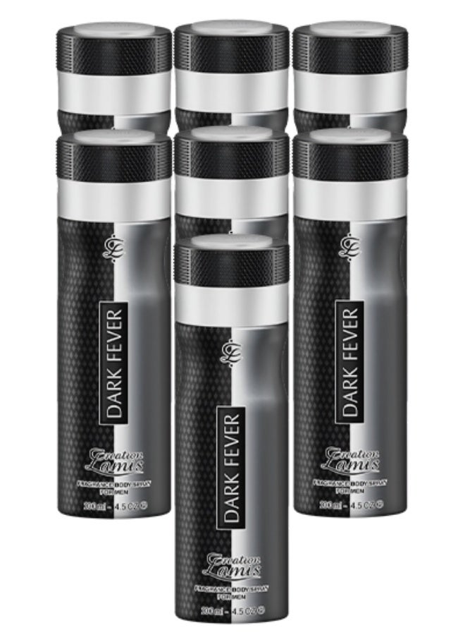 Creation Lamis 7 Pieces Dark Fever Fragrance Body Spray For Men 200ml - Image 1
