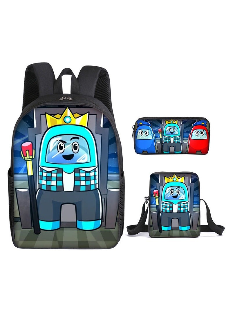 Among Us Backpack For Primary And Secondary School Students Three-Piece Set 29*16*42cm