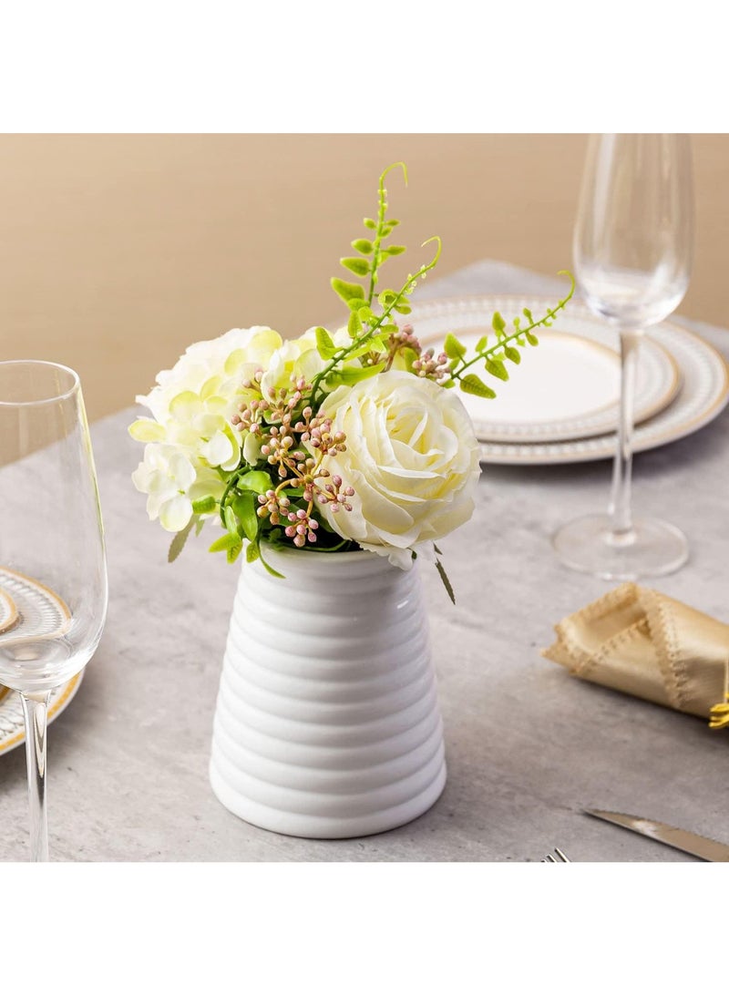 Y&D Modern Minimalist Living Room Creative Dining Table Coffee Table Home Decoration White Ceramic Vase - Image 3