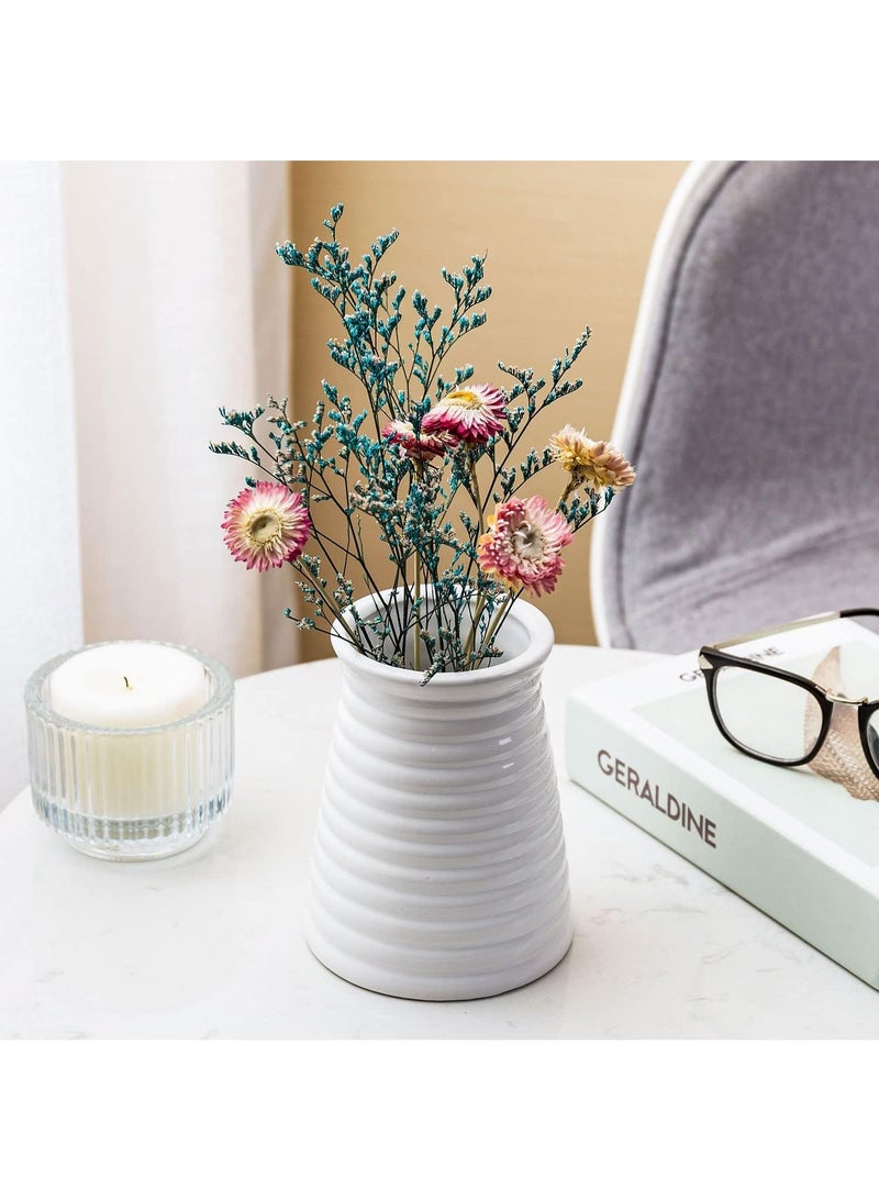 Y&D Modern Minimalist Living Room Creative Dining Table Coffee Table Home Decoration White Ceramic Vase - Image 5
