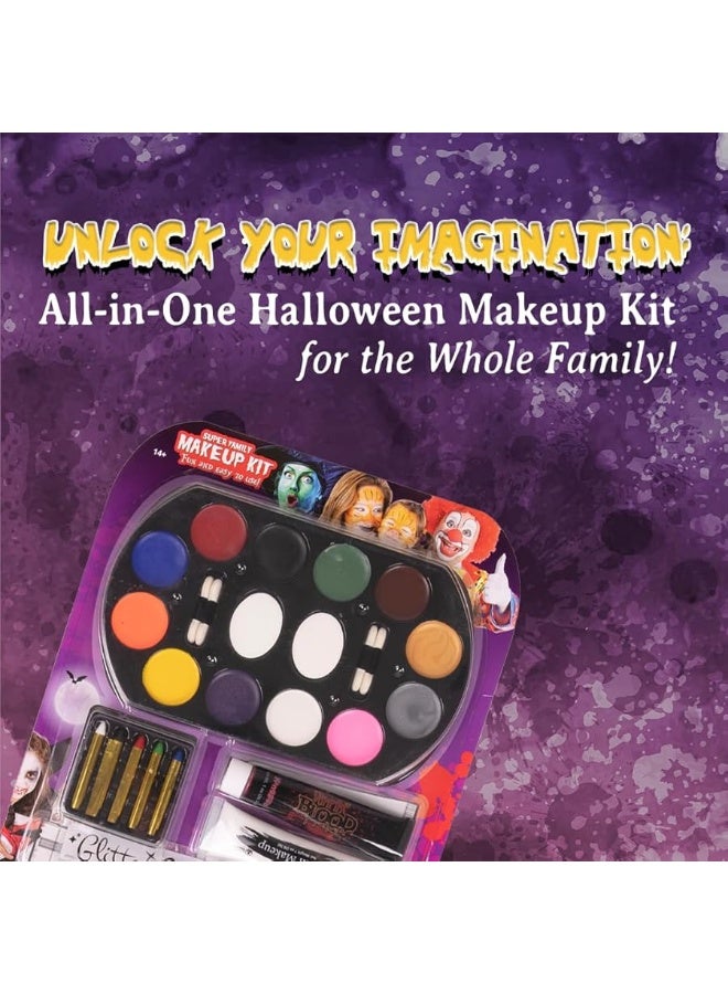 Kangaroo Face Paint Palette Halloween Makeup Kit For Kids Fake Blood Body Paint Colorful Palette SFX Kit for Zombie Halloween Painting Clown Accessories Chucky Anime Makeup - Image 1