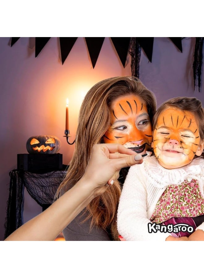 Kangaroo Face Paint Palette Halloween Makeup Kit For Kids Fake Blood Body Paint Colorful Palette SFX Kit for Zombie Halloween Painting Clown Accessories Chucky Anime Makeup - Image 2