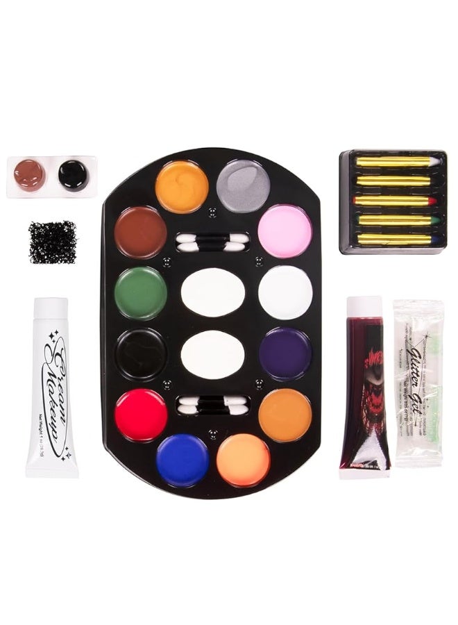 Kangaroo Face Paint Palette Halloween Makeup Kit For Kids Fake Blood Body Paint Colorful Palette SFX Kit for Zombie Halloween Painting Clown Accessories Chucky Anime Makeup - Image 4