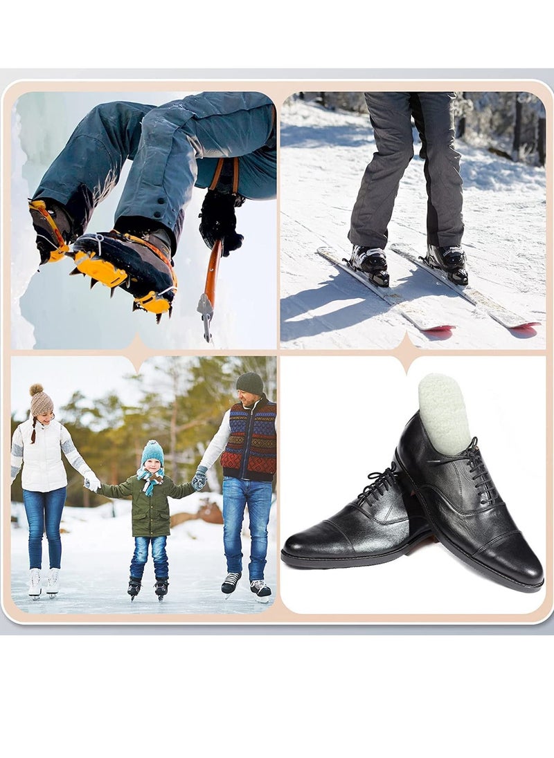 SYOSI - Shoe Inserts Cut to Fit Shoe Insoles Warm Sheepskin Shoe Soles Cut to Size Fluffy Boot Insole Fleece Wool Sole Insole with Size Chart Winter Boot Insert for Women Men Unisex Cold 8 Pairs - Image 1