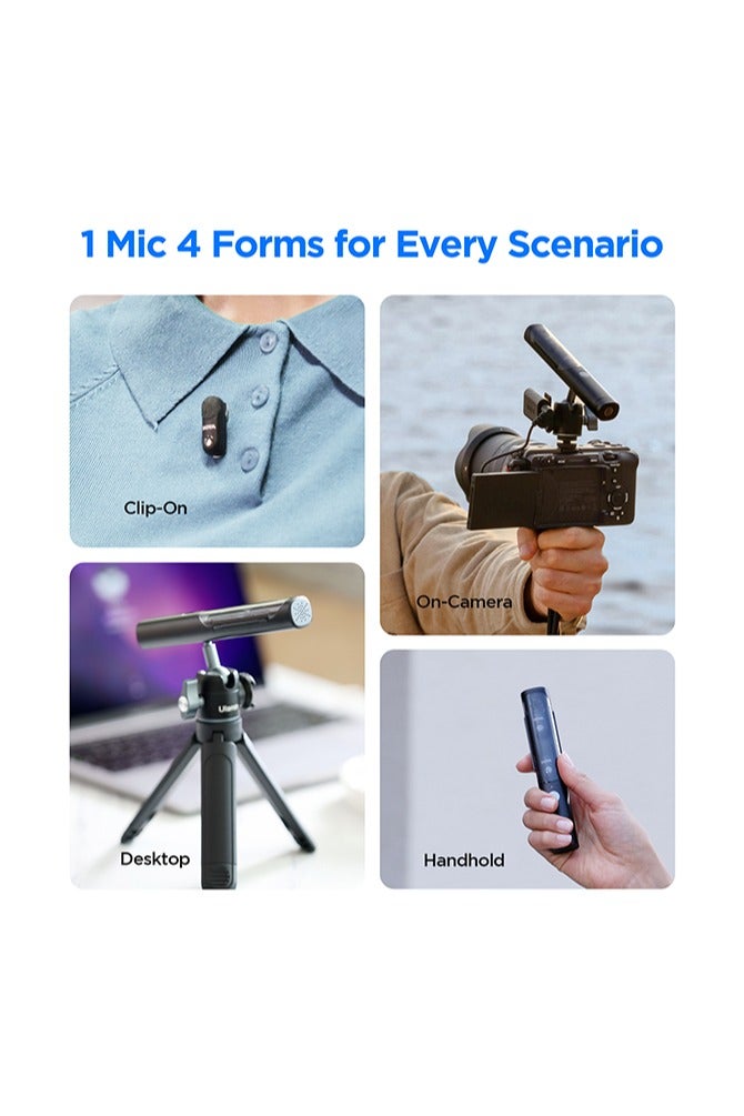 BOYA BOYA Magic-05 AI-Powered Transformable Wireless Microphone Noise Cancelling Mic Lavalier Lapel Mini Microphone for Vlogging iPhone Android PC DSLR Camera - Image 4