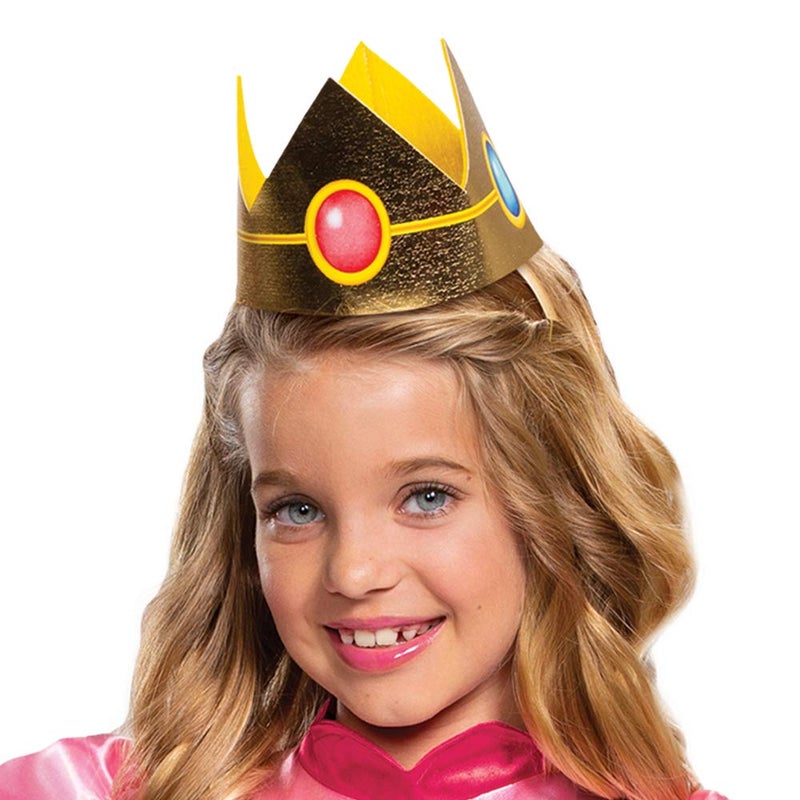 Disguise Princess Peach Costume Dress, Nintendo Super Mario Bros Classic Dress Up Outfit for Girls, Kids Size Small (4-6x),Pink - Image 2
