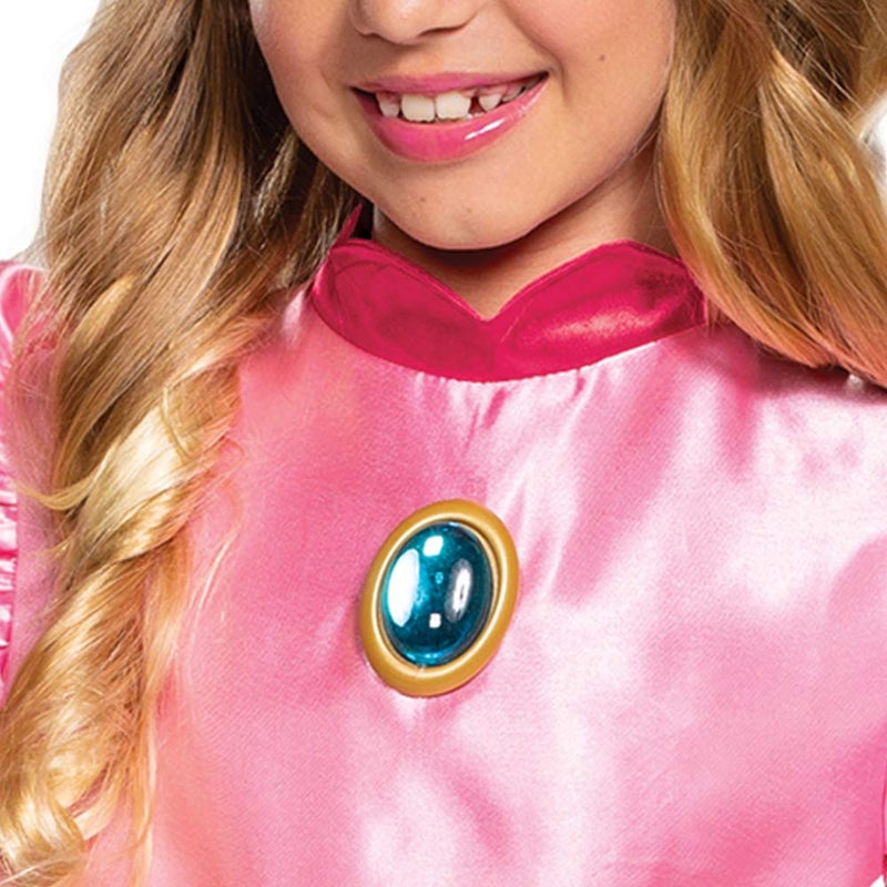 Disguise Princess Peach Costume Dress, Nintendo Super Mario Bros Classic Dress Up Outfit for Girls, Kids Size Small (4-6x),Pink - Image 3
