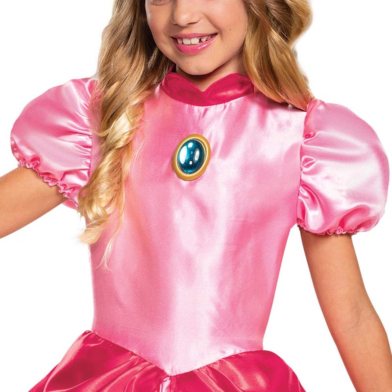 Disguise Princess Peach Costume Dress, Nintendo Super Mario Bros Classic Dress Up Outfit for Girls, Kids Size Small (4-6x),Pink - Image 4