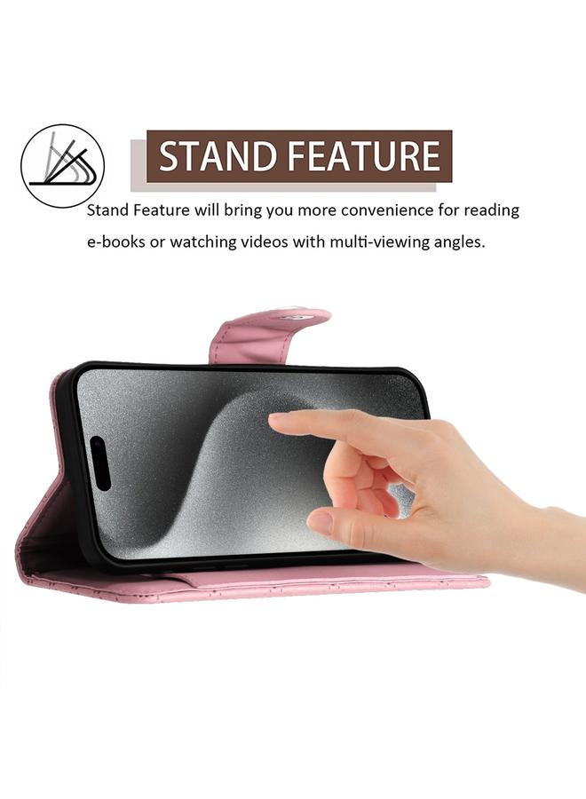 Zaboon Case For iPhone 13 Pro Rhombic Texture Flip Leather Phone Case with Long Lanyard - Image 4