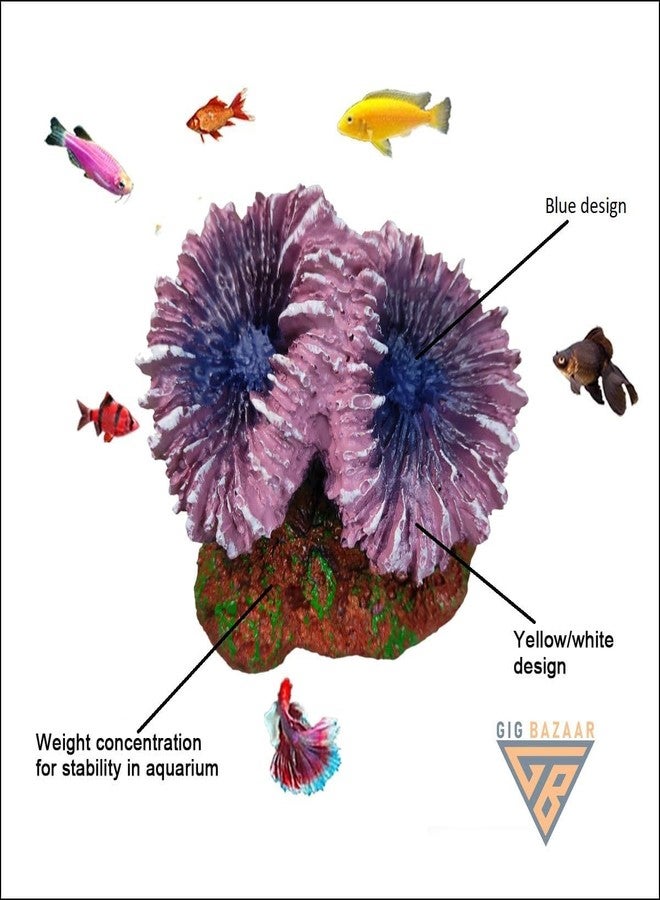 Artificial Coral Decoration Ornaments for Aquarium - Enhance Your Fish Tank with a Natural Look (Purple). - Image 2