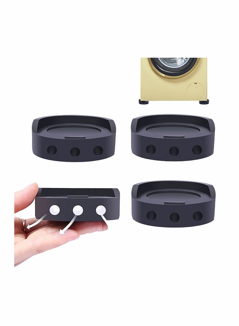 KASTWAVE 4 Pcs Anti Vibration Pads for Washing Machine, Universal Shock Absorbing Washer Pads for Washer Tumble Dryer, Non Slip Rubber Feet Pads Vibration Damper for Washer, Fridges, Sofa, Subwoofers - Image 1