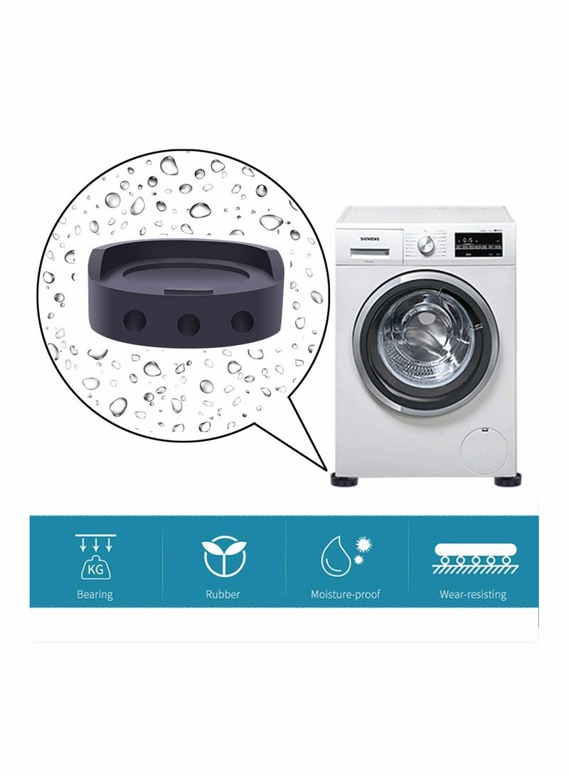 KASTWAVE 4 Pcs Anti Vibration Pads for Washing Machine, Universal Shock Absorbing Washer Pads for Washer Tumble Dryer, Non Slip Rubber Feet Pads Vibration Damper for Washer, Fridges, Sofa, Subwoofers - Image 3