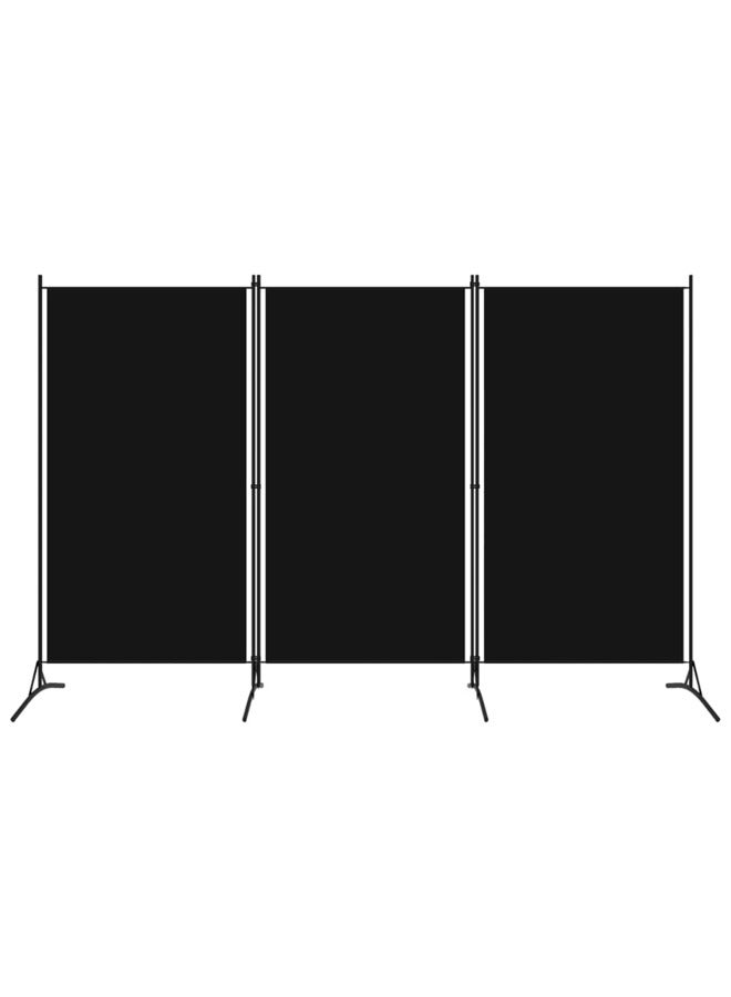 vidaxl 3-Panel Room Divider Black 260x180 cm 320734 - Image 1
