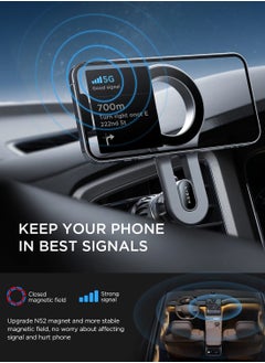 Lisen Magnetic Phone Holder Car Mount Phone Mount Holder for Car Vent Magnetic Easily Install Hands Free Iphone Car Holder Mount Fit for Iphone  - Image 2